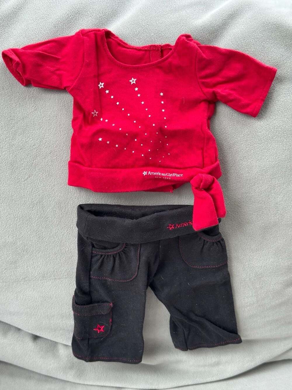 American Girl Place New York Souvenir Red + Black Pants Outfit for 18-inch
